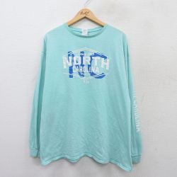 ノースカロライナ 長袖Tシャツ ライトブルー XL | 古着