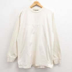 00s 長袖Tシャツ RINGO SPORT刺繍 生成り ベージュ XL | 古着
