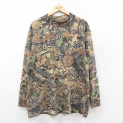 90s 長袖Tシャツ モッシーオーク ブラウン迷彩 XL | 古着