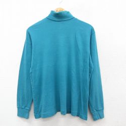【50%OFF】エディーバウアー 90s 長袖Tシャツ ブルーグリーン L | 古着