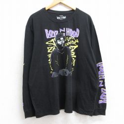 XL★古着 長袖 Tシャツ メンズ 映画 ボーイズンザフッド 大きいサイズ クルーネック 黒 ブラック 【spe】 25sep26 中古