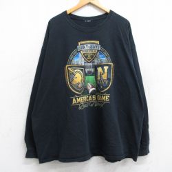 【50%OFF】ミリタリー 長袖Tシャツ ARMY ブラック XL | 古着