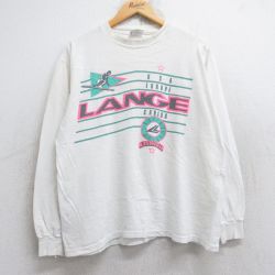 ヘインズ 80s 長袖Tシャツ スキー LANGE ホワイト M | 古着