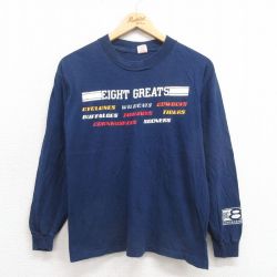 80s 長袖Tシャツ EIGHT ネイビー M | 古着