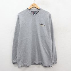 ラルフローレン 90s 長袖Tシャツ ワンポイントロゴ グレー XL | 古着
