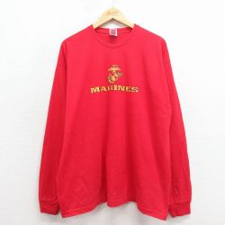 00s 長袖Tシャツ ミリタリー レッド XL | 古着