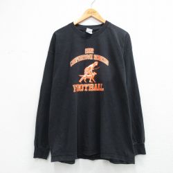 00s 長袖Tシャツ フットボール ブラック XL | 古着
