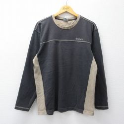 コロンビア 00s 長袖Tシャツ ワンポイントロゴ グレー XL | 古着