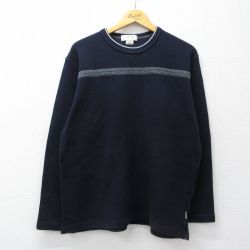 XL★古着 ジェイクルー 長袖 ビンテージ Tシャツ メンズ 00年代 00s コットン クルーネック 紺他【spe】 26mar02