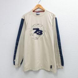 L★古着 長袖 Tシャツ メンズ PEPE JEANS デニム使用 ベージュ系他【spe】 26mar12