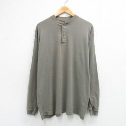 ルート66 00s 長袖Tシャツ ヘンリーネック グリーン XL | 古着