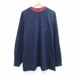 ノーティカ 90s 長袖Tシャツ ワンポイントロゴ ネイビー XL | 古着