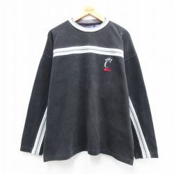 XL★古着 長袖 ビンテージ Tシャツ メンズ 00年代 00s シンシナティベアキャッツ 大きいサイズ クルーネック 黒他 26apr02