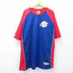 マジェスティック 90s ハーフジップTシャツ NBA ボルチモアブレッツ ブルー XL | 古着