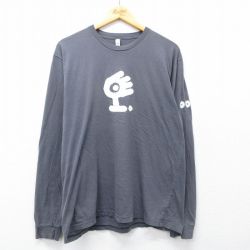 XL★古着 長袖 ロック バンド Tシャツ メンズ メデスキマーティンアンドウッド コットン クルーネック USA製 濃グレー 26apr02