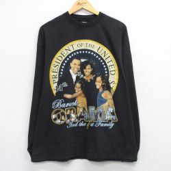 バラクオバマ 00s 長袖Tシャツ バラクオバマ ブラック XL | 古着