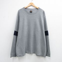XL★古着 ルート66 長袖 ビンテージ Tシャツ メンズ 00年代 00s 無地 大きいサイズ クルーネック グレー 霜降り他 26apr21