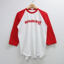 スクリーンスターズ 80s 7分袖Tシャツ HUNGRY MAN レッド L | 古着