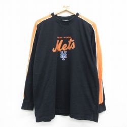 リー 00s 長袖Tシャツ MLBニューヨークメッツ ブラック XL | 古着