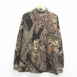 90s 長袖Tシャツ 迷彩 ブラウン XL | 古着