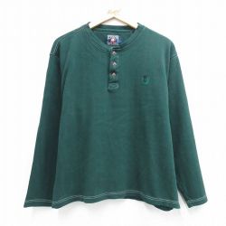 ラルフローレン 90s 長袖Tシャツ ワンポイントロゴ グリーン XL | 古着