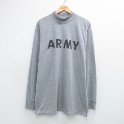 90s 長袖Tシャツ ミリタリー グレー XL | 古着