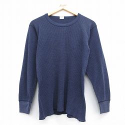 80s 長袖Tシャツ ネイビー M | 古着