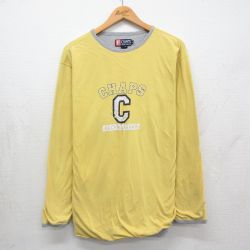 ラルフローレン 90s 長袖Tシャツ ビッグロゴ イエロー XL | 古着