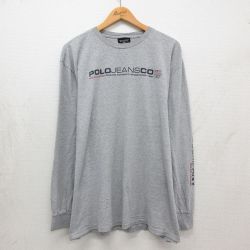 ラルフローレン 長袖Tシャツ ビッグロゴ グレー XL | 古着