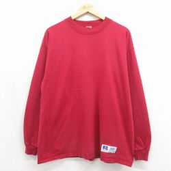 ラッセル 90s 長袖Tシャツ バーガンディ XL | 古着