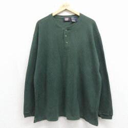 FADED GLORY 00s 長袖ヘンリーネックTシャツ グリーン XL | 古着