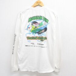 00s 長袖Tシャツ スノボー マウンテンデュー ホワイト メンズL相当 | 古着