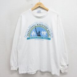 リーボック 90s 長袖Tシャツ マラソン ホワイト L | 古着