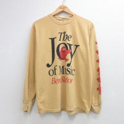 長袖ロックバンドTシャツ イエロー L | 古着