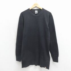 M★古着 カーハート 長袖 サーマル Tシャツ メンズ 無地 ロング丈 コットン クルーネック USA製 ブラック【spe】 26jun09