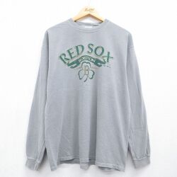 マジェスティック 00s 長袖Tシャツ ボストンレッドソックス グレー メンズXL相当 | 古着