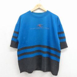 90s 半袖Tシャツ インディアン ブルー メンズXL相当 | 古着