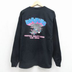 フルーツオブザルーム 00s 長袖Tシャツ トルネード ブラック メンズXL相当 | 古着