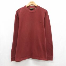 ティンバーランド 00s 長袖Tシャツ ワンポイントロゴ バーガンディ メンズXL相当 | 古着