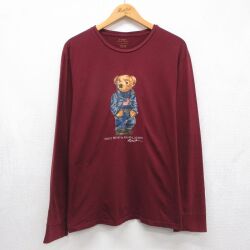 ラルフローレン 長袖Tシャツ ポロベア バーガンディ メンズXL相当 | 古着
