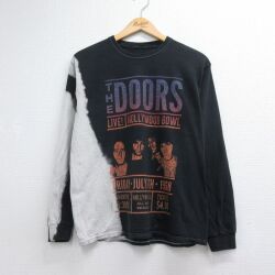 長袖ロックTシャツ ドアーズプリント ブラック メンズM相当 | 古着