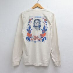 長袖ロックバンドTシャツ ポールマッカートニー ベージュ メンズS相当 | 古着