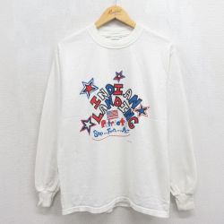 00s 長袖Tシャツ メッセージ ホワイト メンズM相当 | 古着