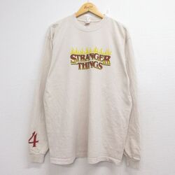 ドラマ 長袖Tシャツ ストレンジャーシングス ベージュ メンズXL相当 | 古着