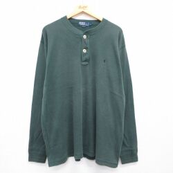 ラルフローレン 90s 長袖Tシャツ ワンポイントロゴ グリーン メンズXL相当 | 古着