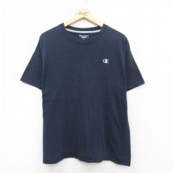 チャンピオン 半袖Tシャツ ワンポイント ネイビー L | 古着