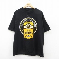リーボック 半袖Tシャツ ボストンブルーインズ ブラック XL | 古着