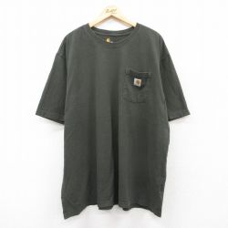カーハート 半袖Tシャツ ワンポイントロゴ グリーン XL | 古着