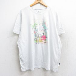 【50%OFF】XL★古着 ナイキ NIKE 半袖 ブランド Tシャツ メンズ ビッグロゴ 魔女 大きいサイズ コットン クルーネック 白 ホワイト 25aug19 中古