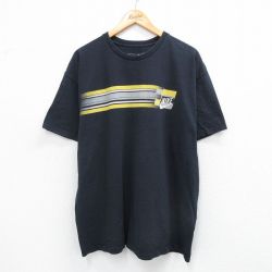 【50%OFF】XL★古着 ナイキ NIKE 半袖 ブランド Tシャツ メンズ ビッグロゴ 大きいサイズ コットン クルーネック 黒 ブラック 25aug25 中古